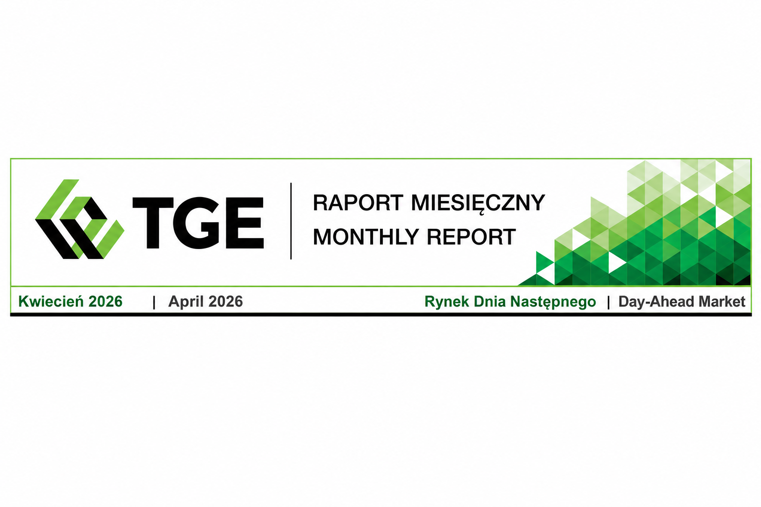 Towarowa Giełda Energii – raport miesięczny Kwiecień 2026